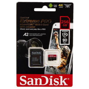 SanDisk Extreme PRO 256GB Micro SDXC Card with Adapter - Image 1
