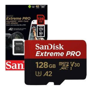SanDisk Extreme PRO 128GB Micro SDXC Card with Adapter 170MB/s - Image 1