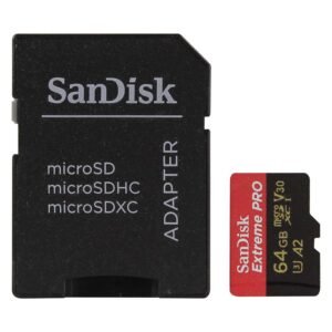 SanDisk Extreme PRO 64GB  micro SDXC Card with Adapter  200MB/s - Image 1