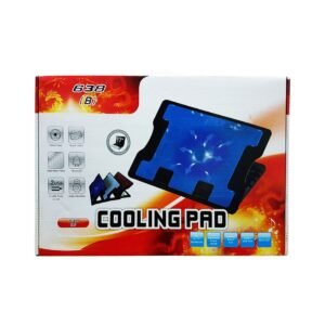 Laptop Cooling Pad 638B 1 Fan Cooling Pad (Blue) - Image 1